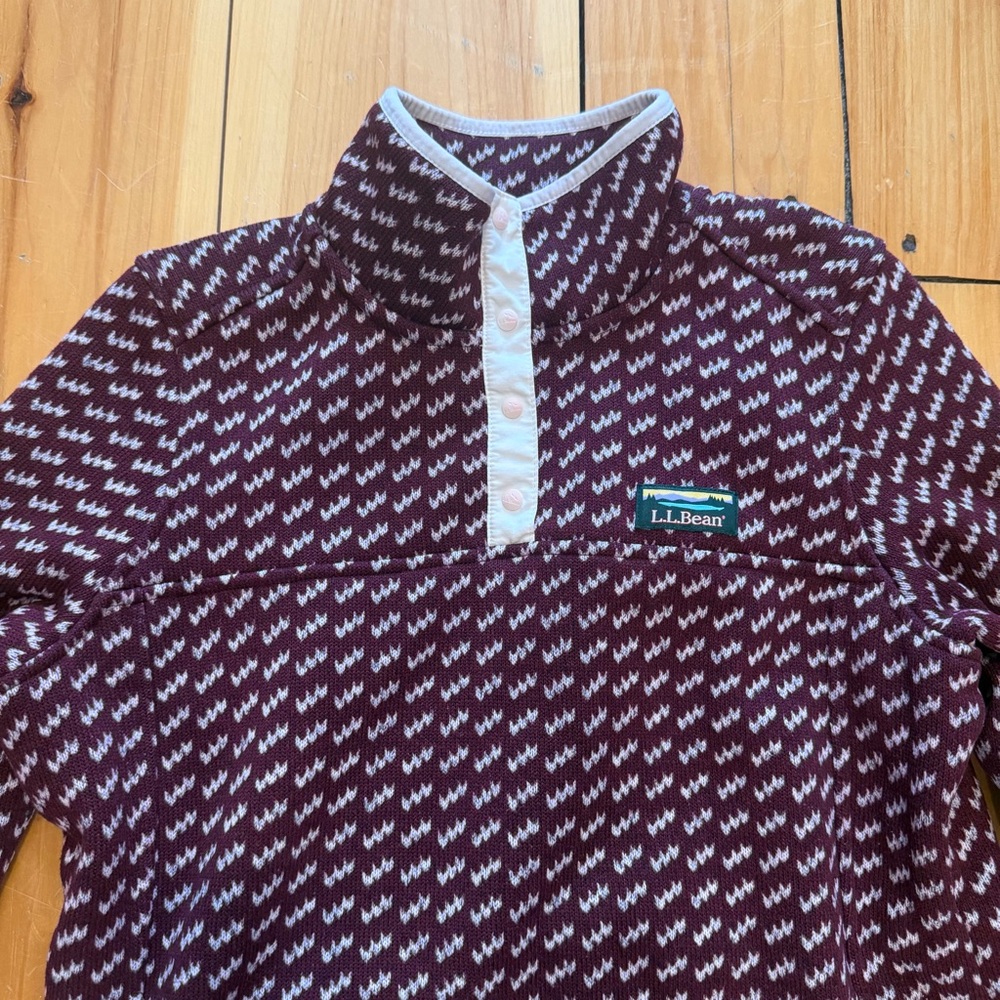Women's L.L.Bean Sweater Fleece Pullover - Picture 3 of 5